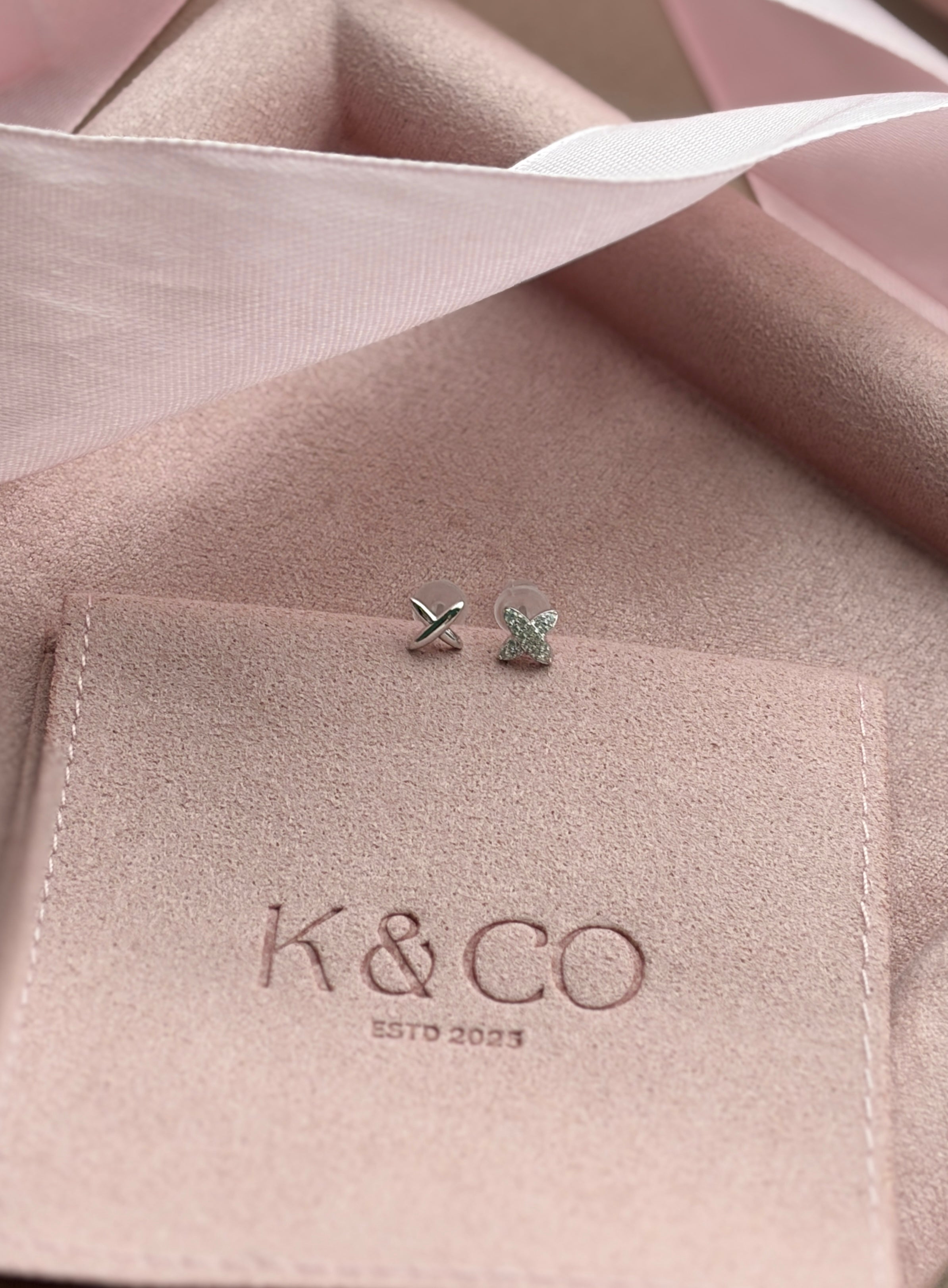 Mismatched X Silver Earrings