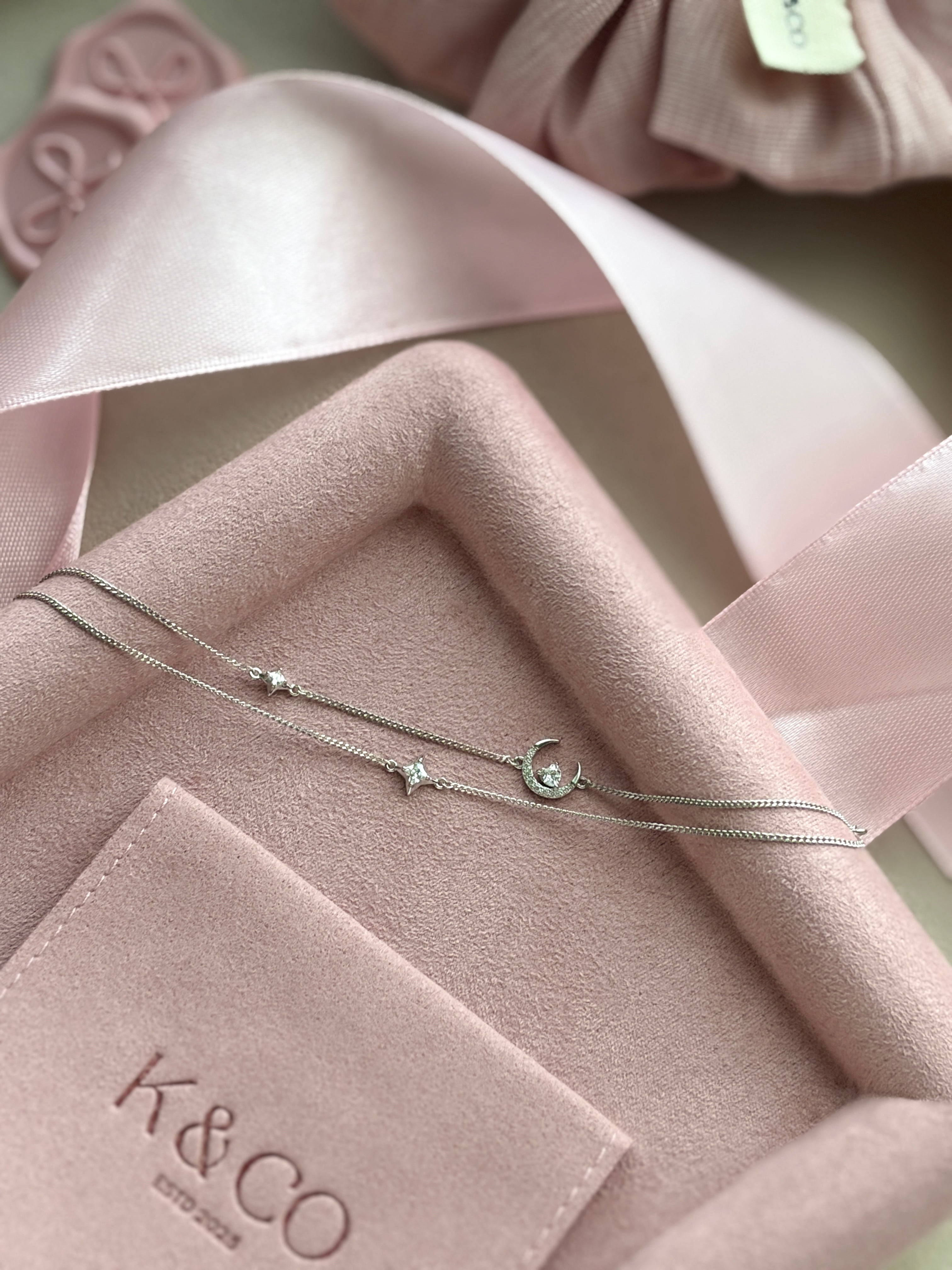 Moon and Stars Silver Bracelet