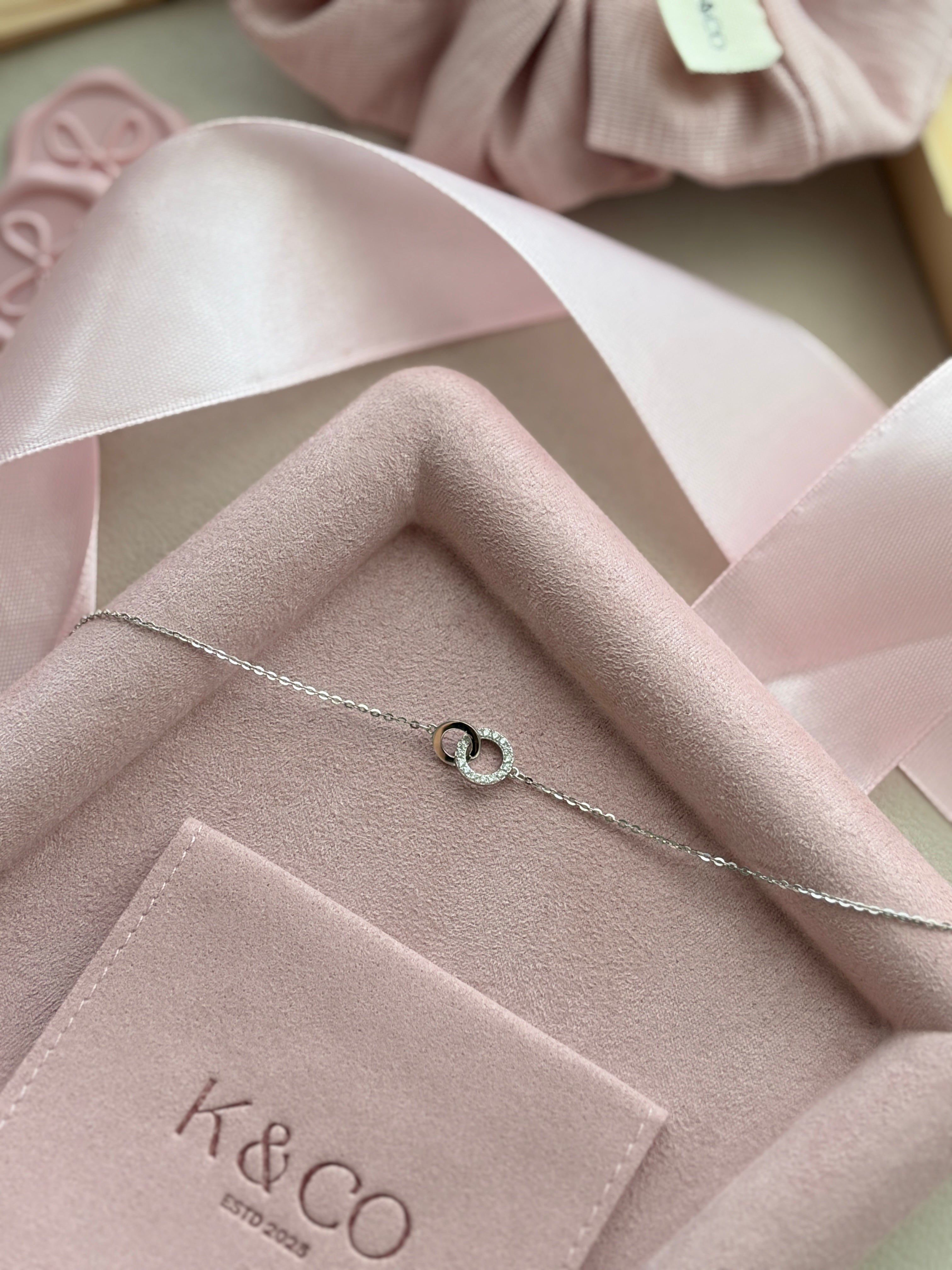 Intertwined Circle Silver Bracelet