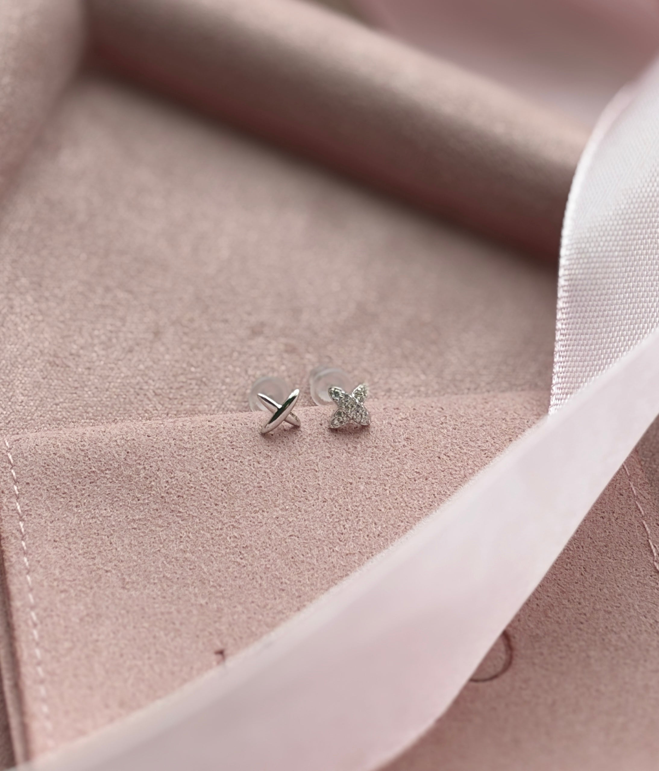 Mismatched X Silver Earrings