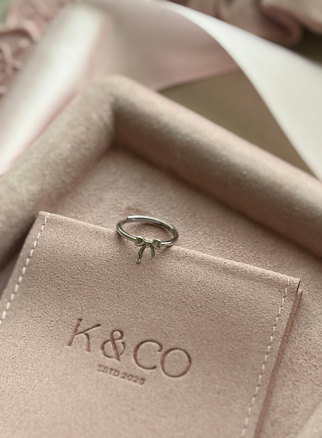 Ariella Silver Bow Ring